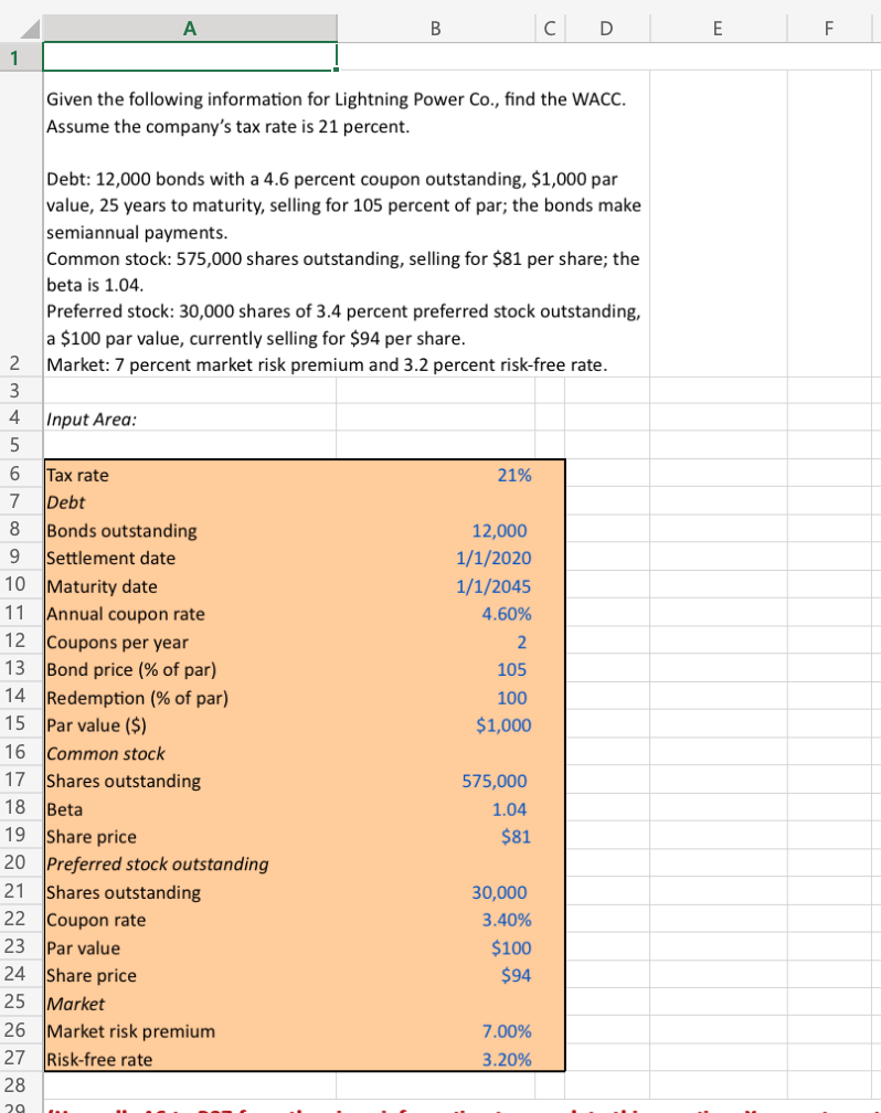 Solved Question 1: Show all excel formulas Question 2: | Chegg.com