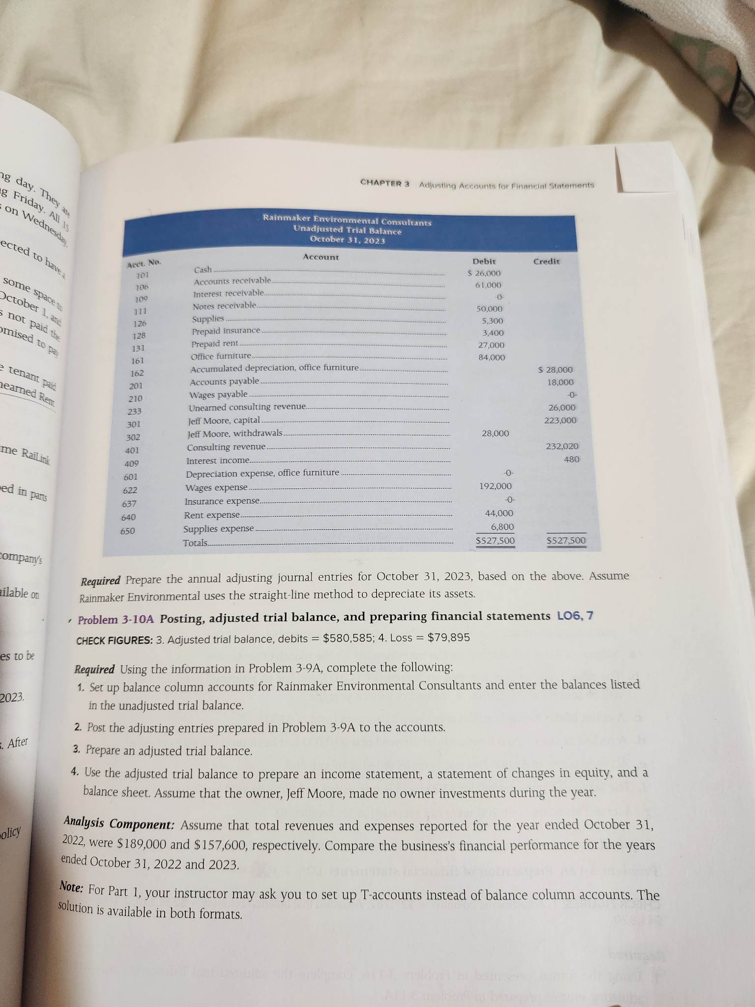 CHAPTER 3 Arljusting Accountis for Financlal | Chegg.com