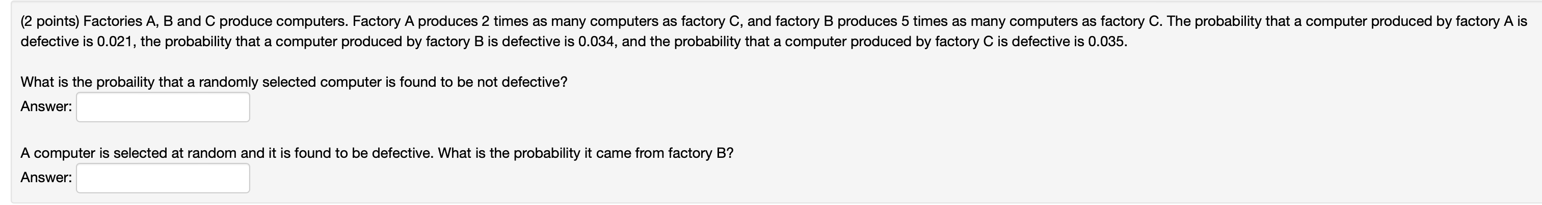 the experimental probability that a laser pointer is defective is