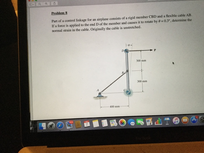 Solved Part of a control linkage for an airplane consists of