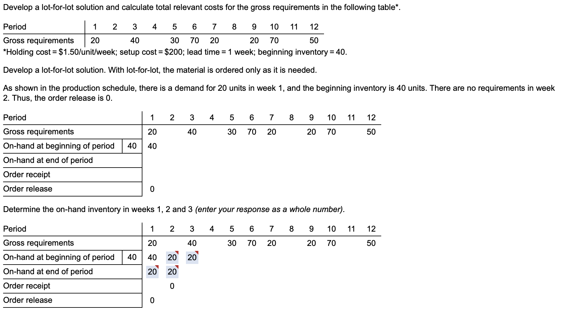 Solved Develop a lotforlot solution and calculate total