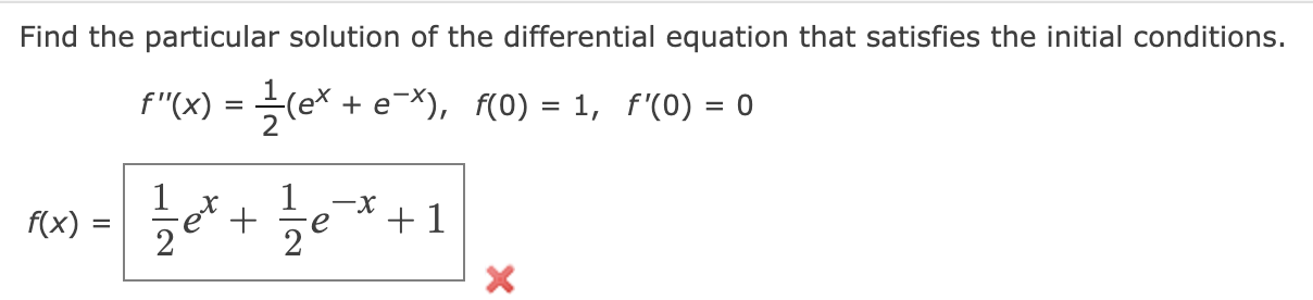 Solved Find the particular solution of the differential | Chegg.com