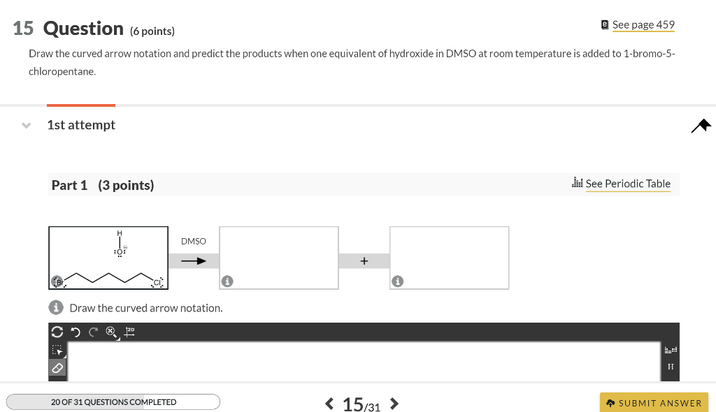 Solved e See page 459 15 Question (6 points) Draw the curved | Chegg.com