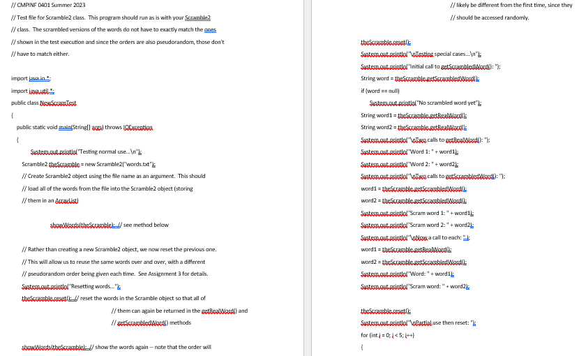 In Assignment 2, you implemented a simple word game | Chegg.com