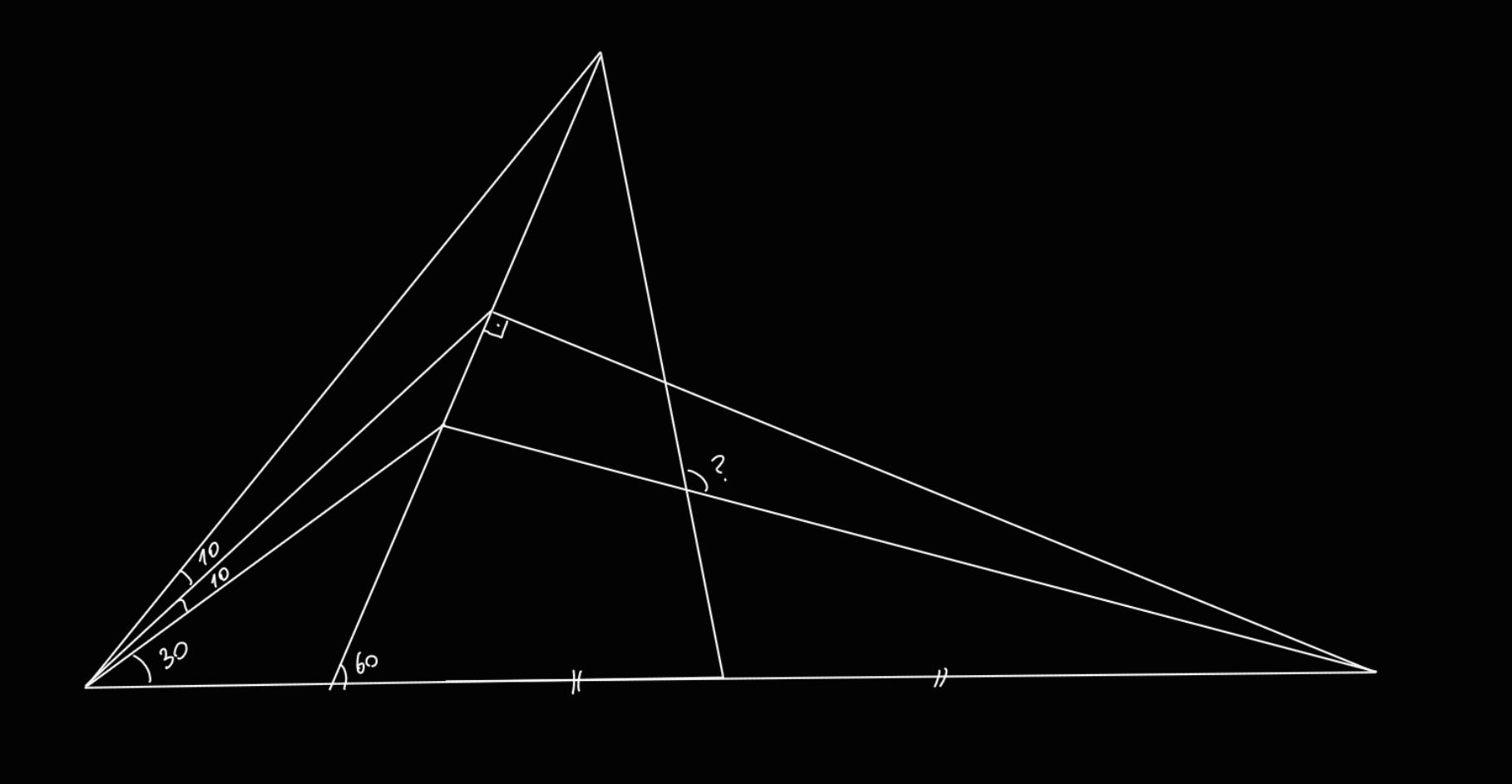 Find the angle “?”