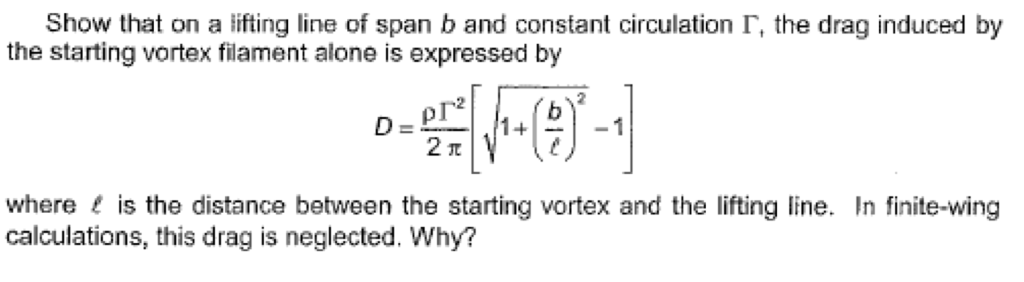 Solved Show that on a lifting line of span b and constant | Chegg.com