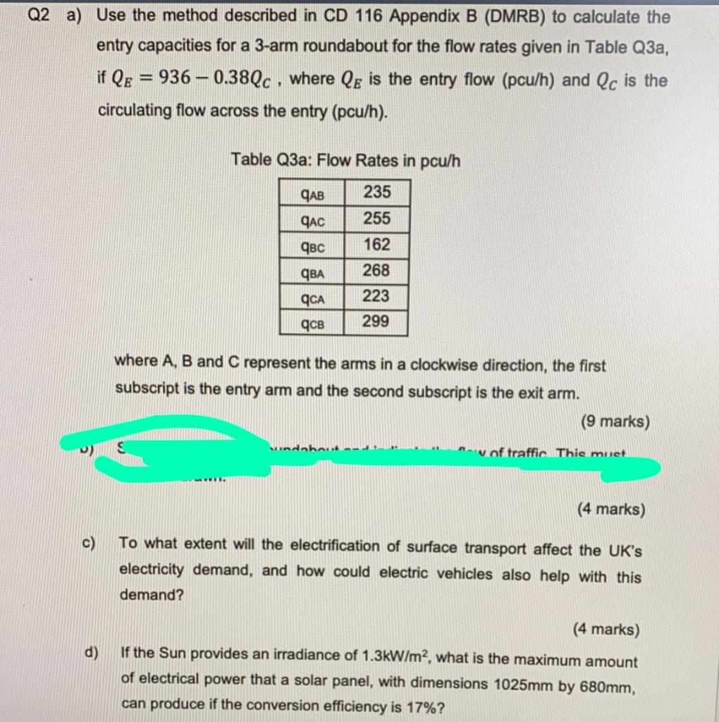 Solved Q2 a) Use the method described in CD 116 Appendix B | Chegg.com