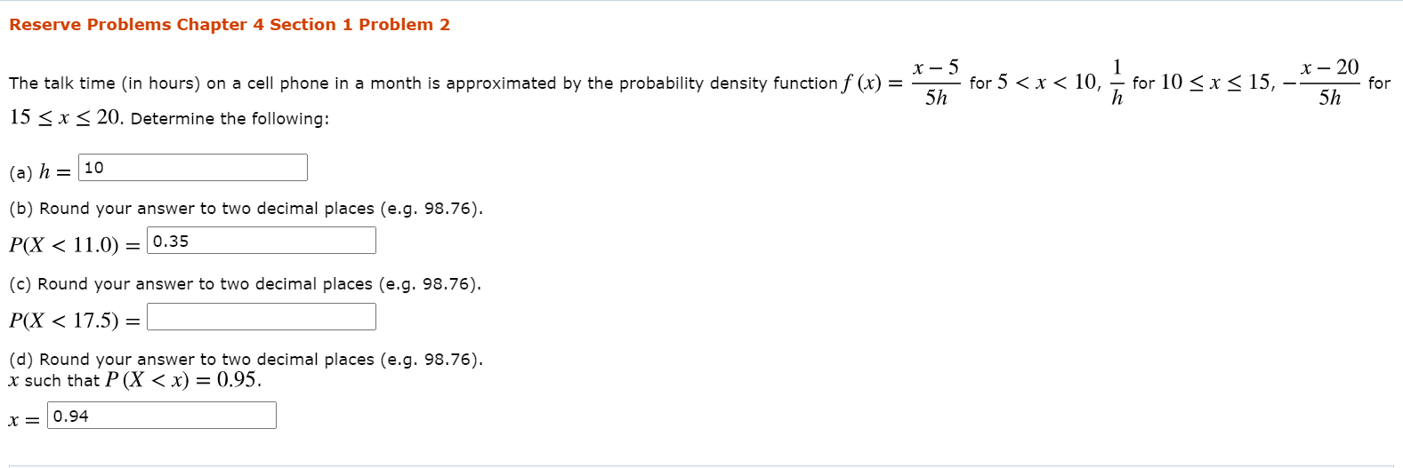 Solved Reserve Problems Chapter 4 Section 1 Problem 2 The | Chegg.com