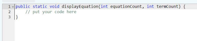 Solved Write a function to display the equations like the | Chegg.com