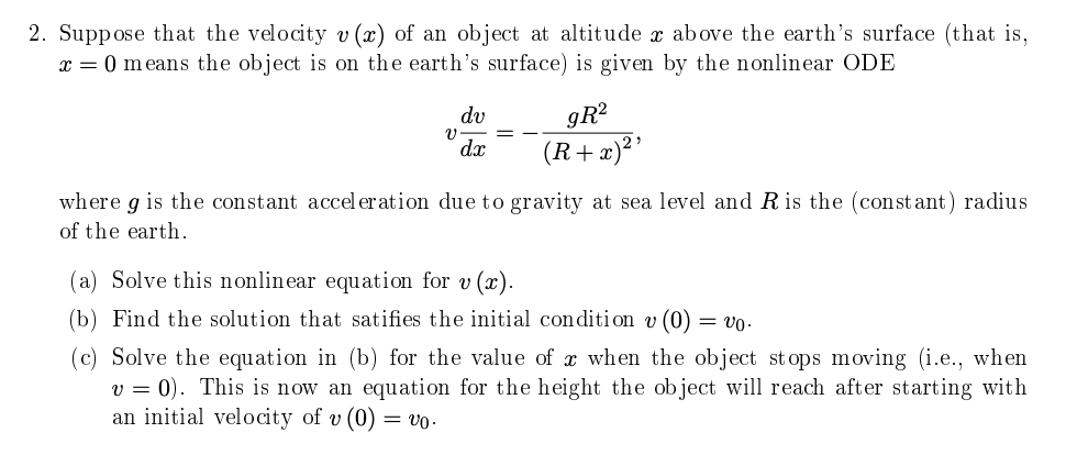 Solved 2. Suppose that the velocity v(x) of an object at | Chegg.com