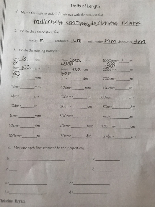 Christina Bryant Units Of Length Answer Key 71+ Pages Explanation Doc