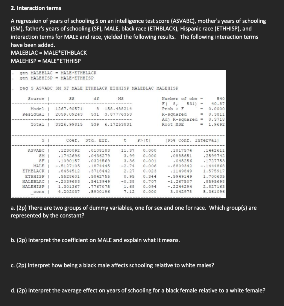 Solved a. (1p) You are interested in examining the factors | Chegg.com