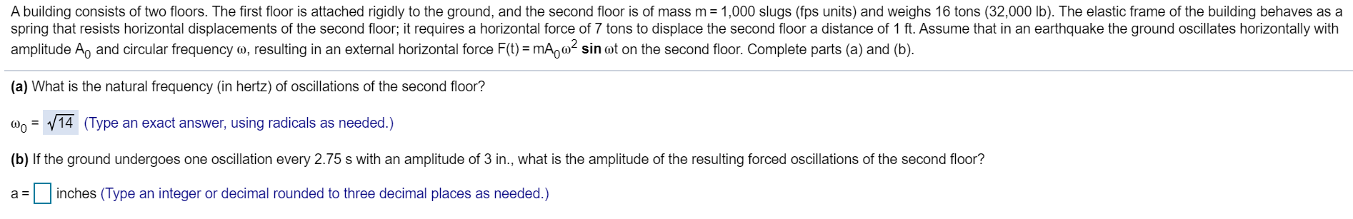 Solved A building consists of two floors. The first floor is | Chegg.com