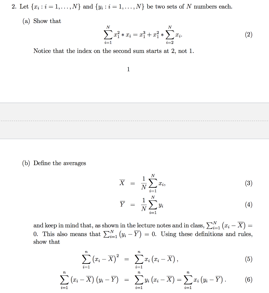 Solved 2 Let {ti I 1 N} And {yi I 1 N} Be Two