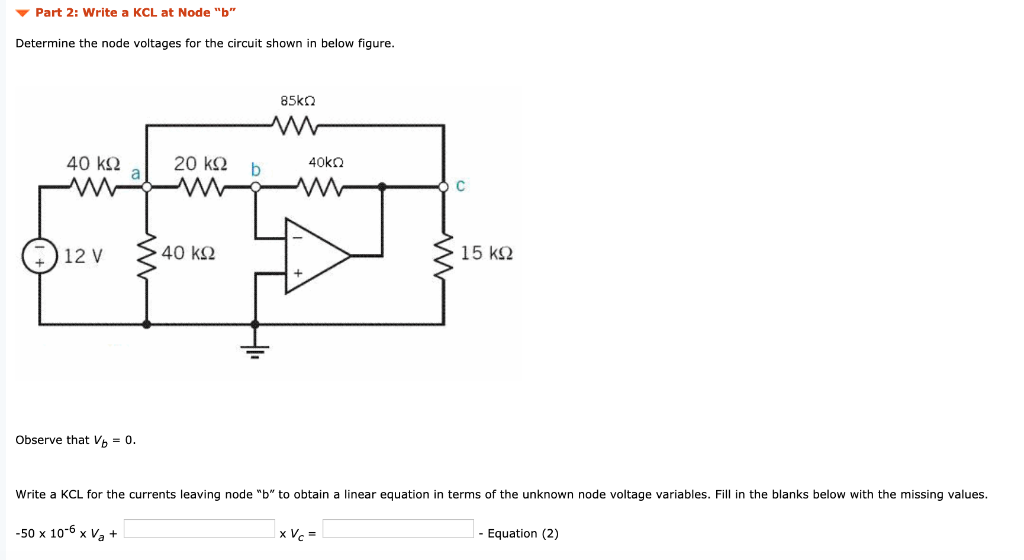 Solved Determine the node voltages for the circuit shown in | Chegg.com