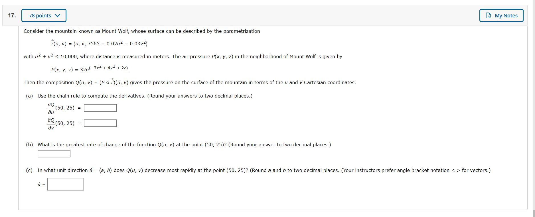 Solved 18 Points My Notes Consider The Mountain Known As Chegg Com