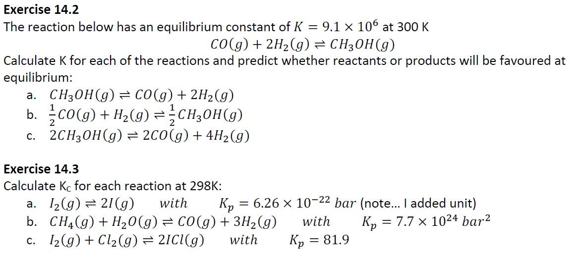 Solved The reaction below has an equilibrium constant of | Chegg.com