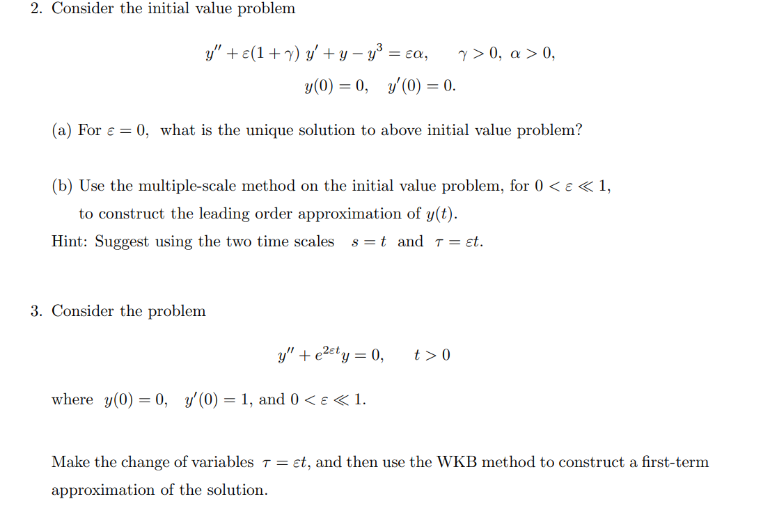 Solved 2. Consider the initial value problem | Chegg.com
