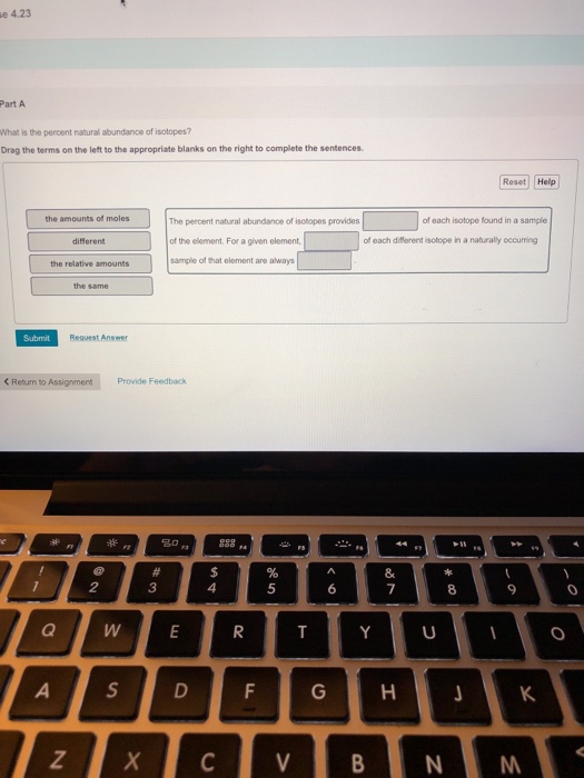 Solved e 4.23 Part A What is the percent natural abundance | Chegg.com