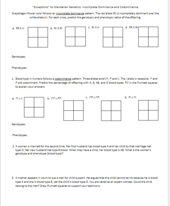Solved Draw a Punnett square for the following cross: a Draw | Chegg.com