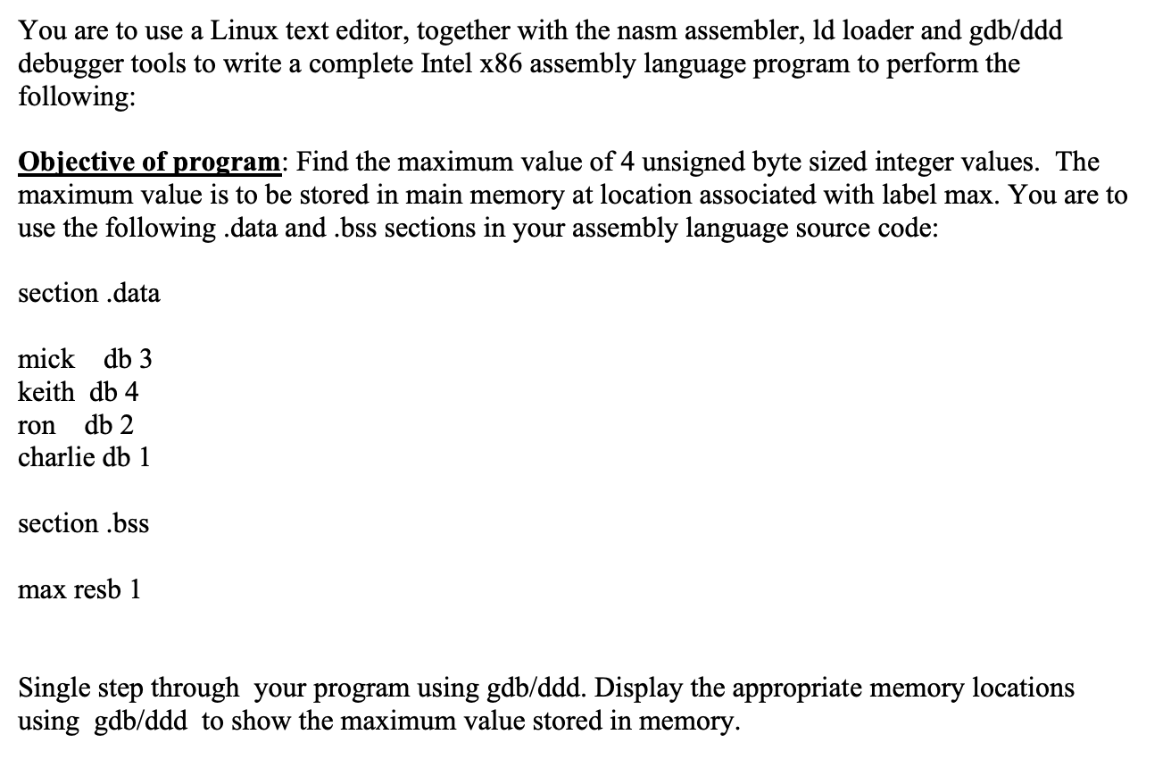 Solved you are to use a linux text editor together with the chegg