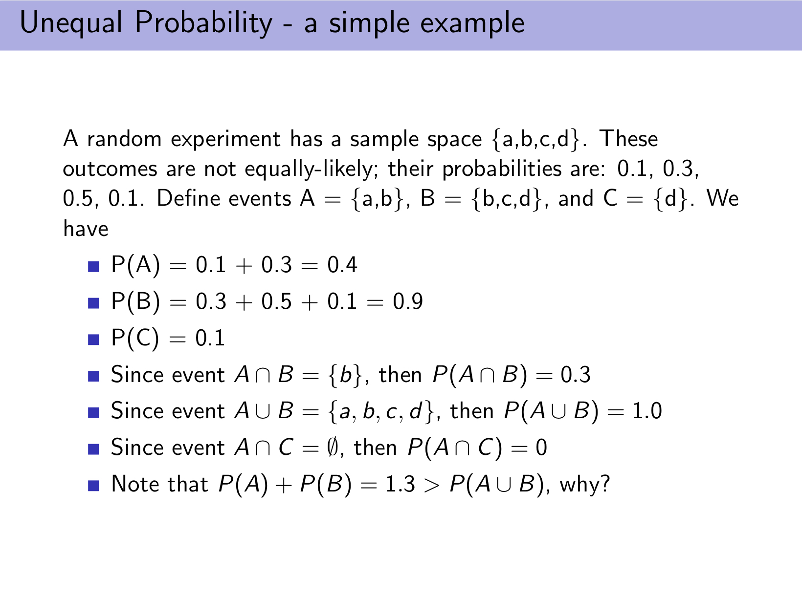 Solved use the first equation regarding union of two events