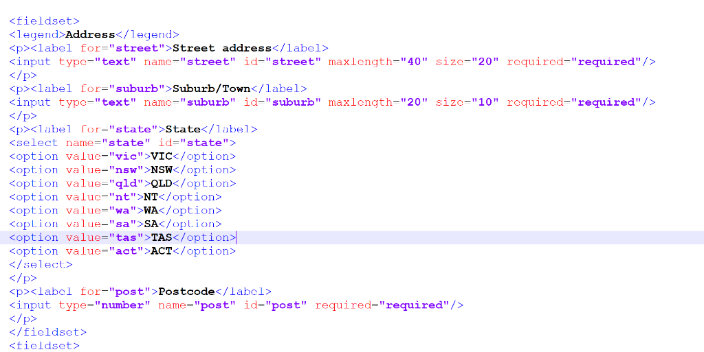 Solved I have written the following code in a form in HTML | Chegg.com