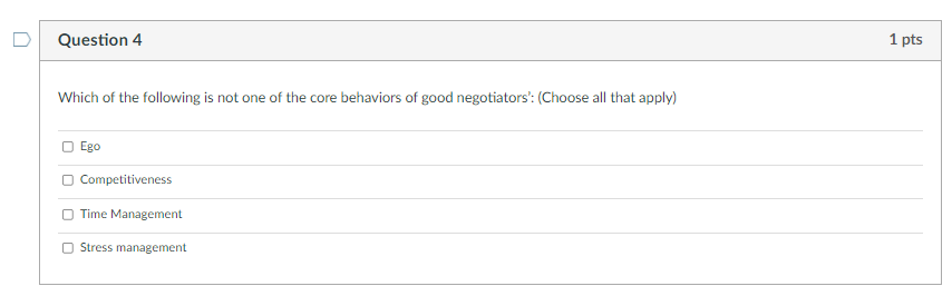 Solved Question 4 1 pts Which of the following is not one of | Chegg.com