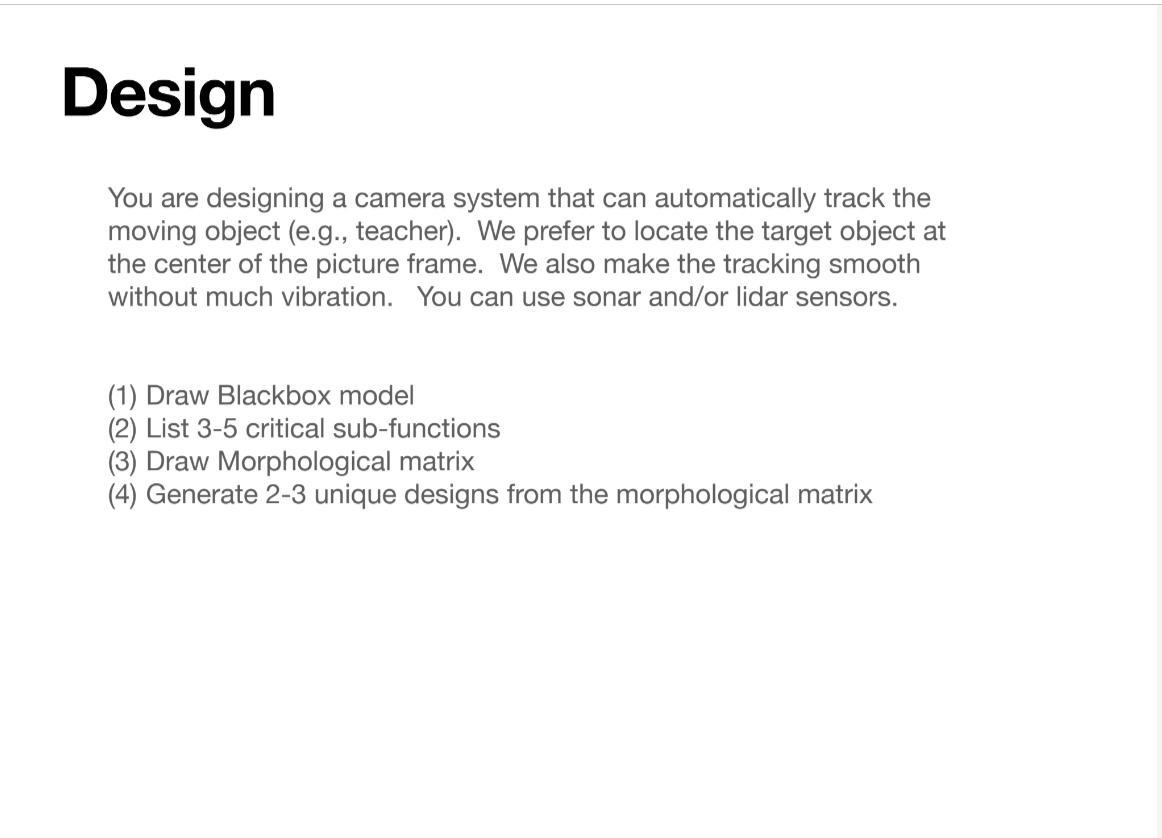 Solved You are designing a camera system that can | Chegg.com