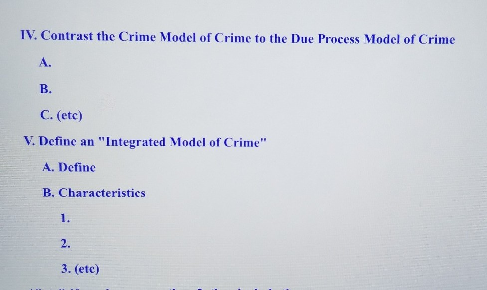 the due process model