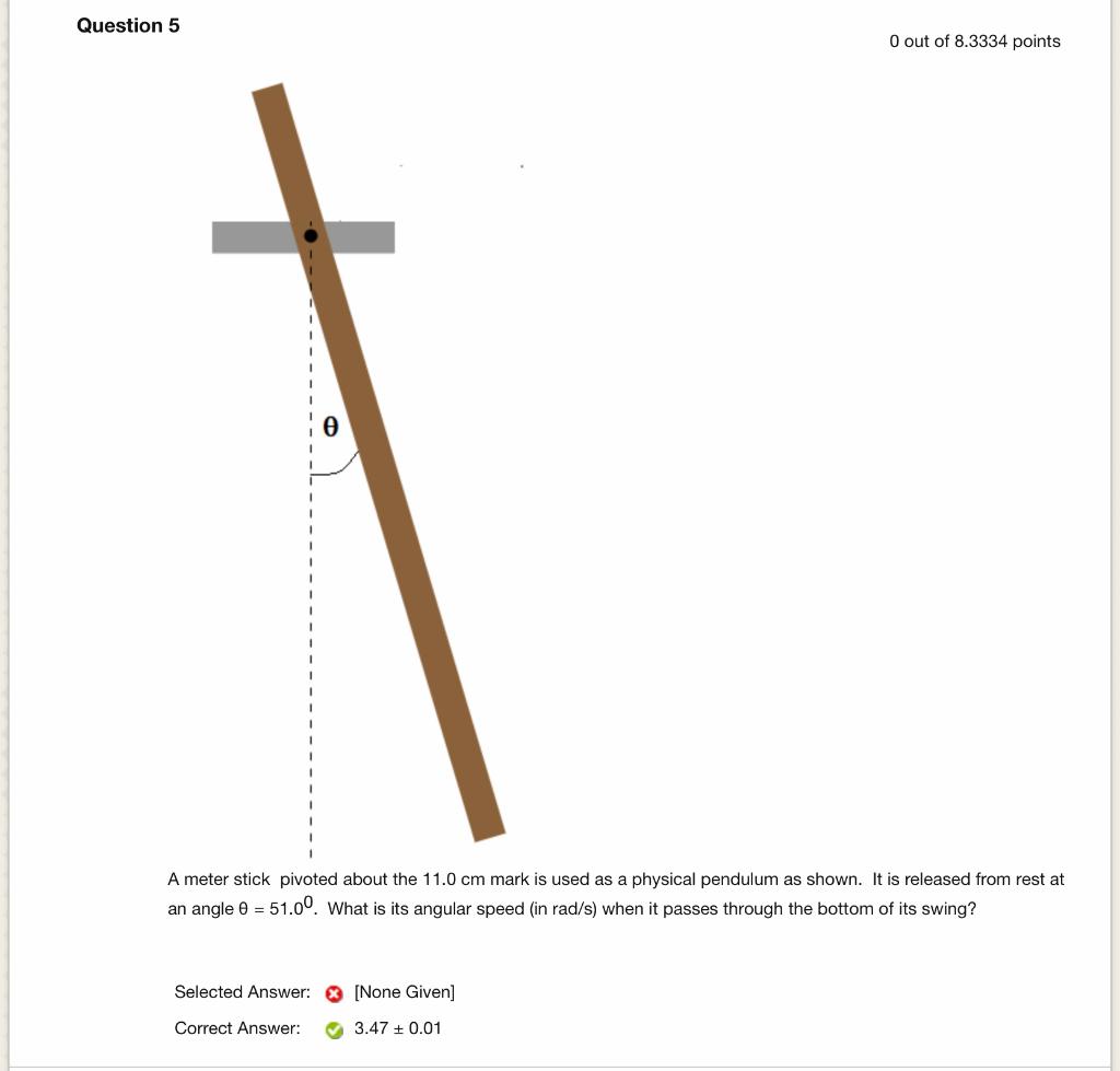 Solved L Pivot A 82.0 cm long rod, pivoted about one end, is | Chegg.com