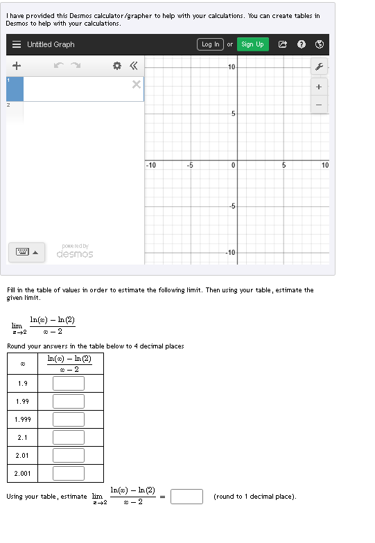 Solved I have provided this Desmos calculator/grapher to