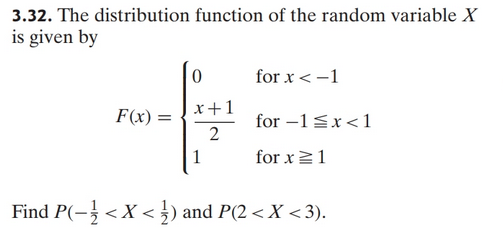 Solved 3.32. The distribution function of the random | Chegg.com