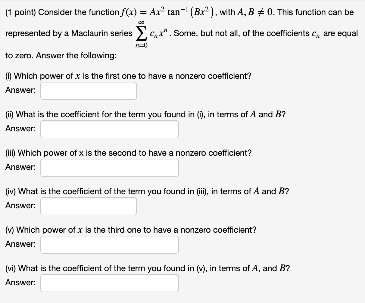 Solved Consider The Function | Chegg.com