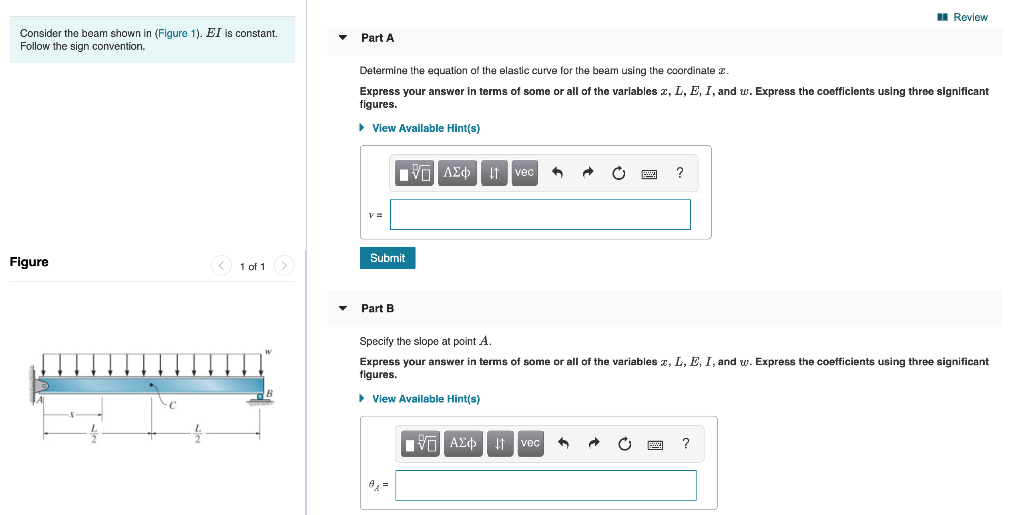 Solved - Review Review Consider the beam shown in (Figure | Chegg.com