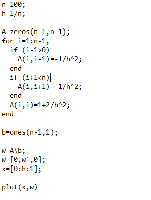 Solved Here is the example for - d2u/dx2 + u=1 x bigger or | Chegg.com