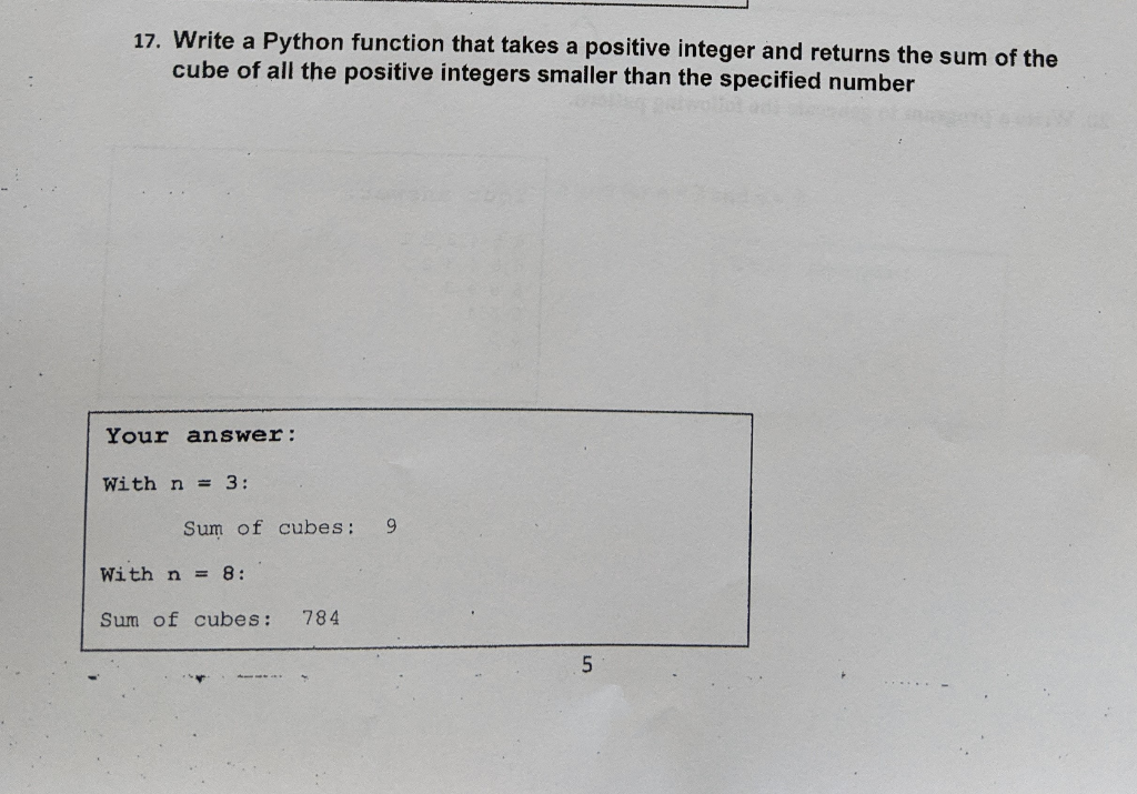 Solved 17. Write a Python function that takes a positive | Chegg.com