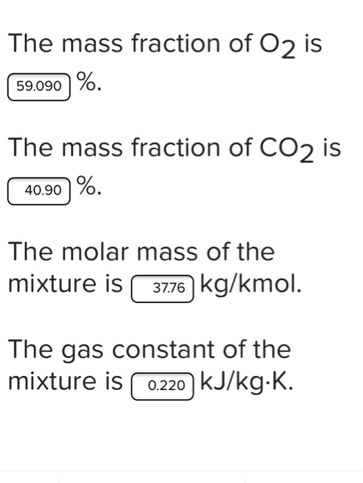 Solved A gas mixture has the following composition on a mole
