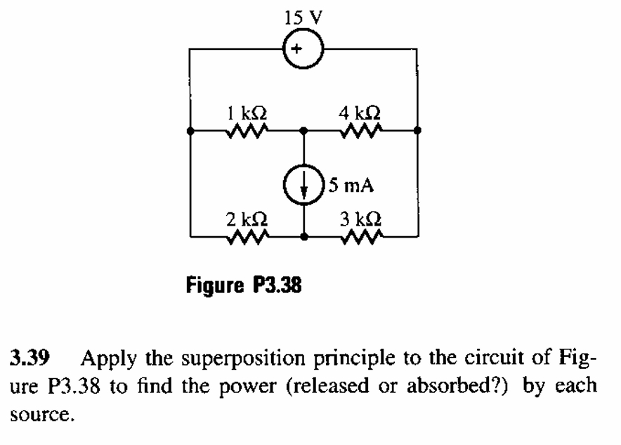 Solved 3.39 ﻿Apply the superposition principle to the | Chegg.com