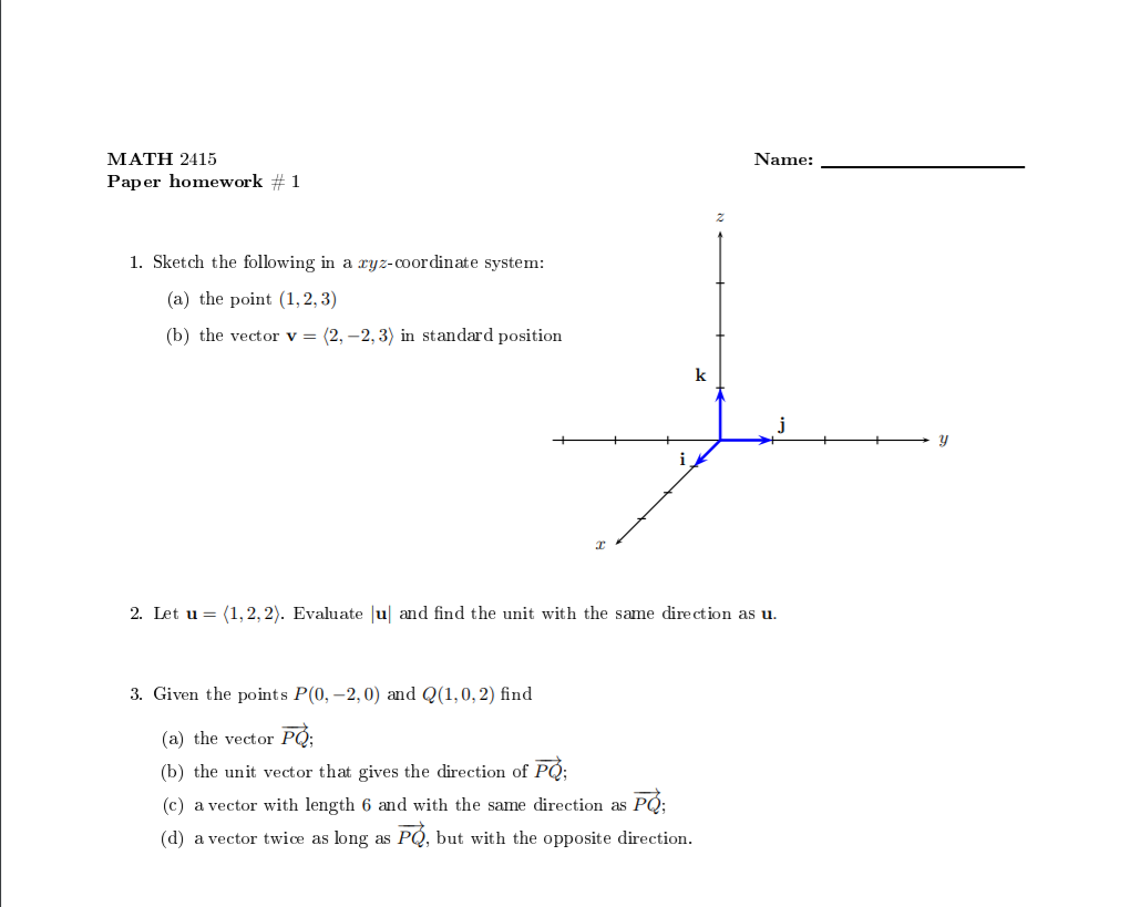 Solved math 2415 paper homework 1 name 2 1 sketch the chegg