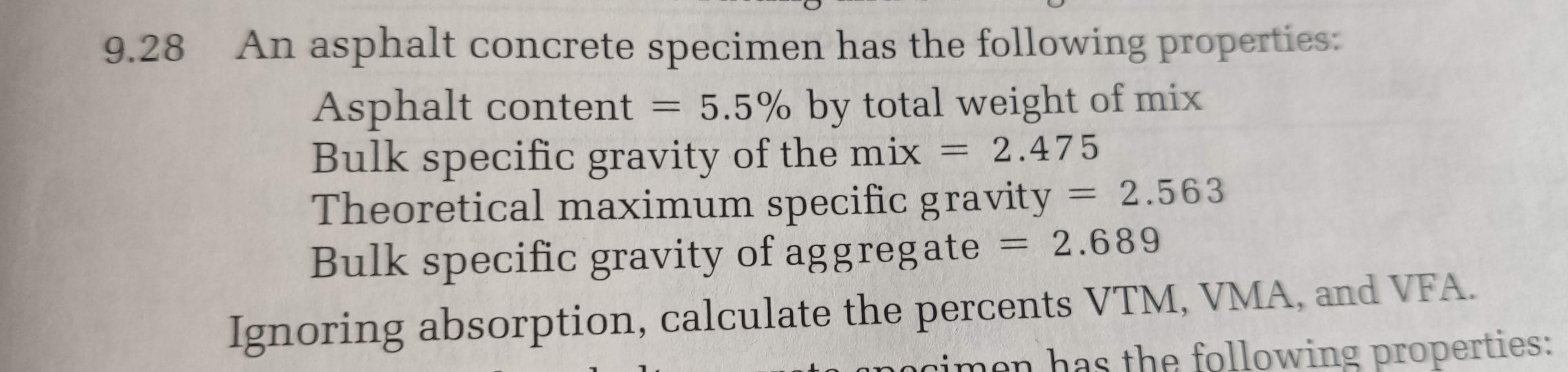 solved-9-28-an-asphalt-concrete-specimen-has-the-following-chegg
