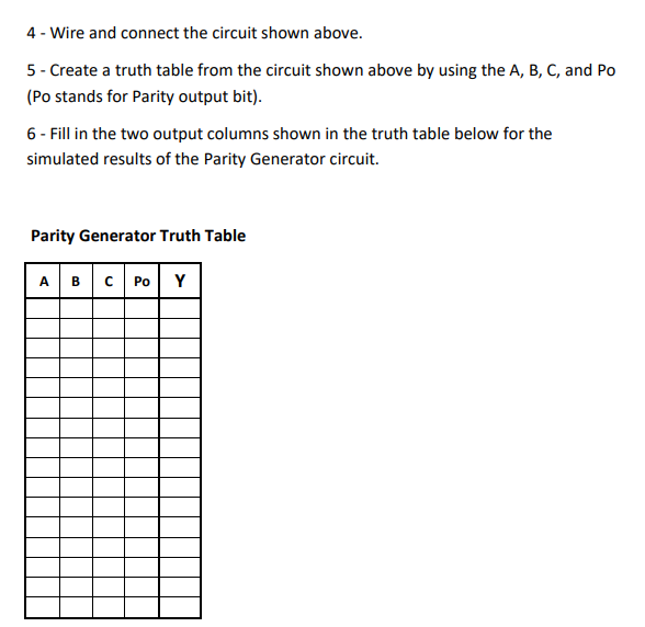 Solved The Odd Parity Generator logic diagram is shown in | Chegg.com