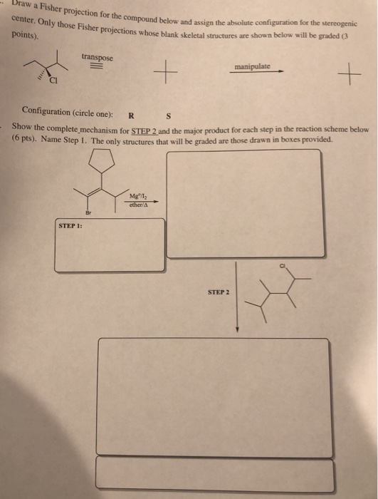 Solved the compound below and assign the absolute | Chegg.com