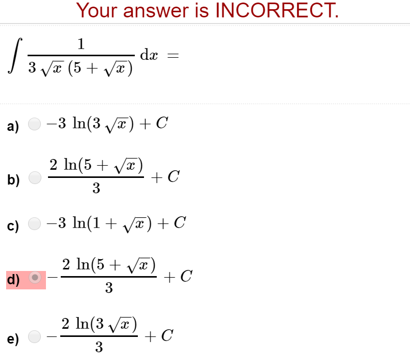 Solved Your Answer Is Incorrect Dx J 3 Va 5 Vae A Chegg Com