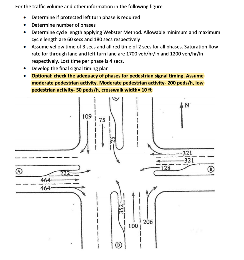 For the traffic volume and other information in the | Chegg.com