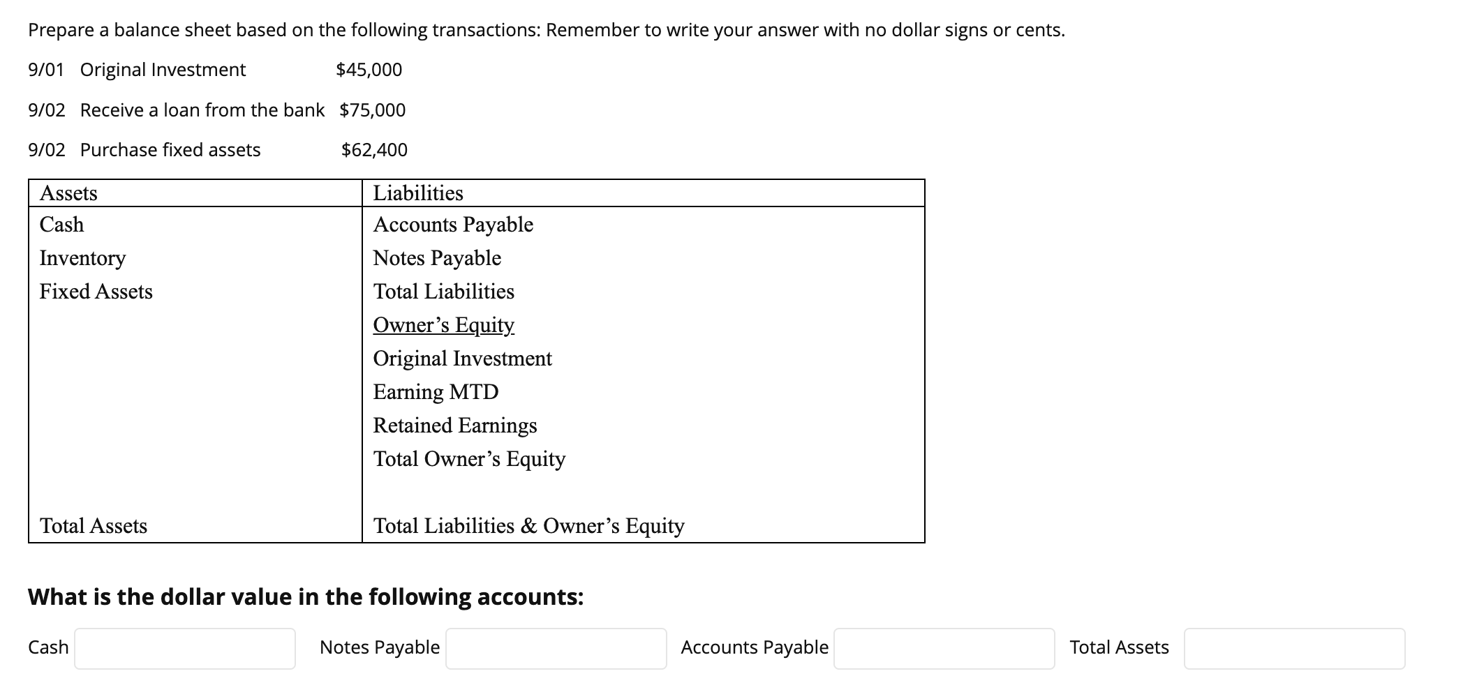 what-is-the-dollar-value-in-the-following-accounts-chegg