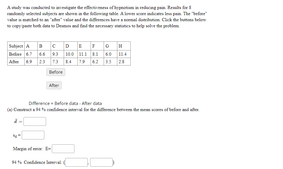 Solved A study was conducted to investigate the | Chegg.com