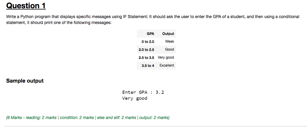 Solved Question 1 Write a Python program that displays | Chegg.com
