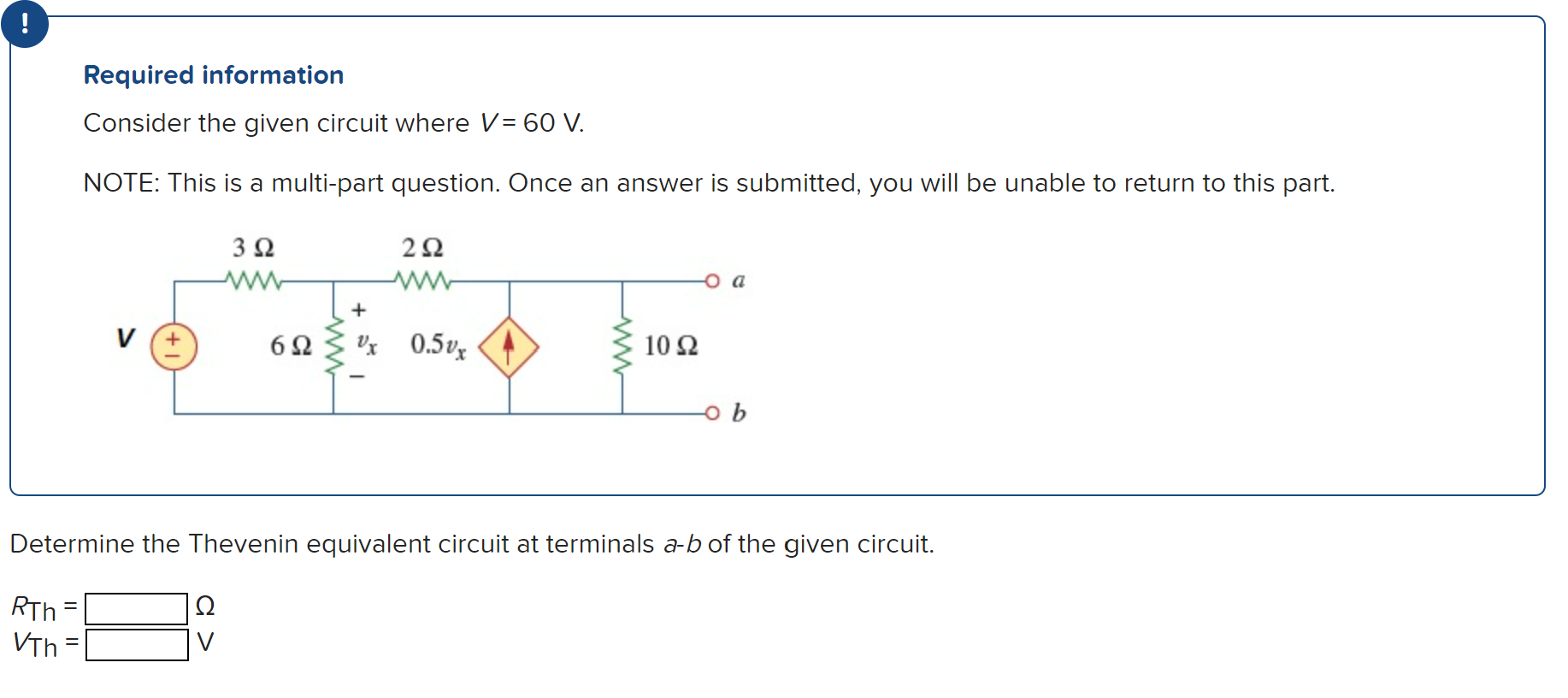 Solved Required information Consider the given circuit where | Chegg.com