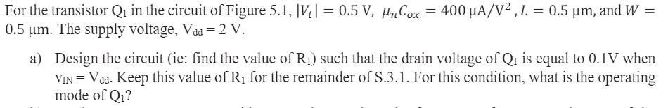 Solved For the transistor Q1 in the circuit of Figure 5.1, | Chegg.com